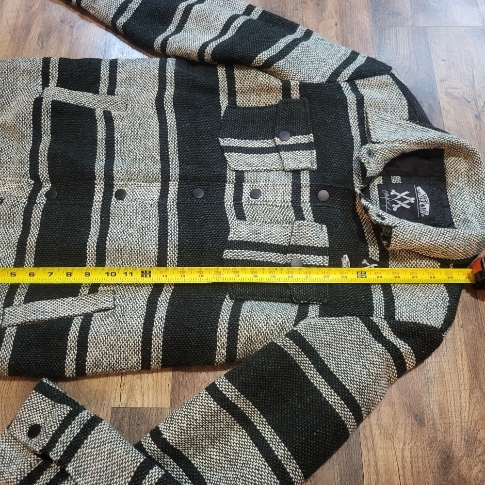 Vans Anthony Van Engelen Men's Green and Gray Blanket Button Down Jacket Size M - Picture 5 of 12